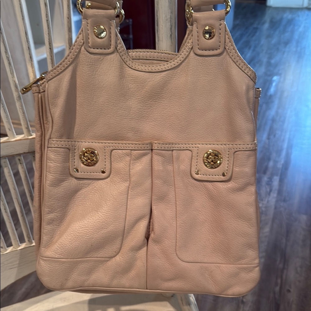 Marc Jacobs Cream Leather Tote Bag